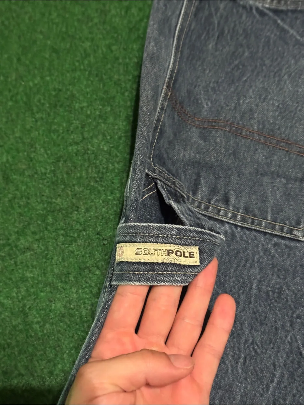Vintage 90s Y2K Southpole Baggy Carpenter Jeans, Ghetto Hip Hop Pants 38x30
